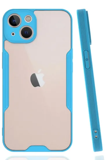 Newface iPhone 14 Kılıf Platin Silikon - Mavi resmi