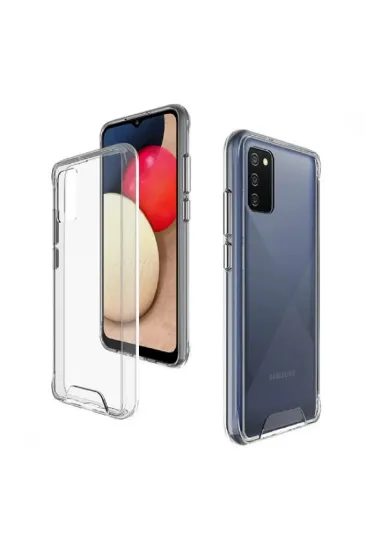 Newface Samsung Galaxy A02S Kılıf Lüx Şeffaf Silikon resmi