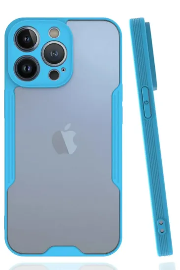 Newface iPhone 14 Pro Kılıf Platin Silikon - Mavi resmi