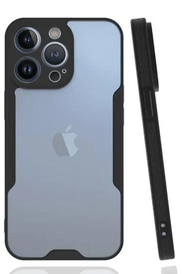 Newface iPhone 14 Pro Max Kılıf Platin Silikon - Siyah resmi
