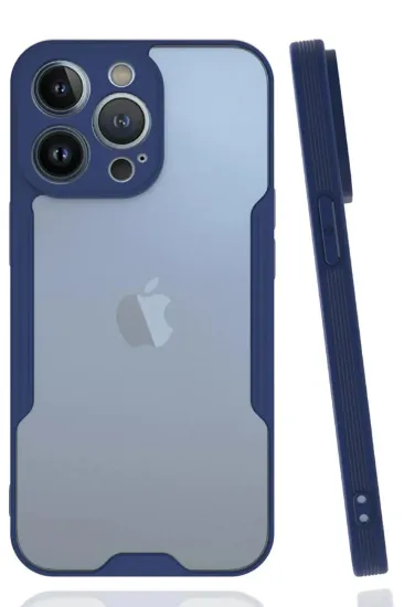 Newface iPhone 14 Pro Max Kılıf Platin Silikon - Lacivert resmi