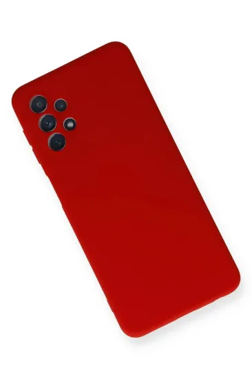 Newface Samsung Galaxy A32 5G Kılıf Nano içi Kadife Silikon - Kırmızı resmi