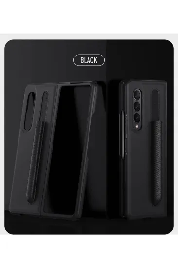 Newface Samsung Galaxy Z Fold 3 Kılıf Fold Kapak - Siyah resmi