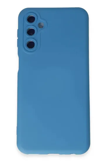Newface Samsung Galaxy M34 5G Kılıf Nano içi Kadife Silikon - Mavi resmi