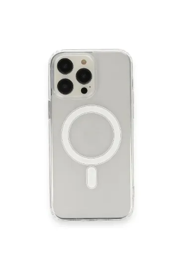 Newface iPhone 13 Pro Max Kılıf Matte Şeffaf Magneticsafe - Şeffaf resmi