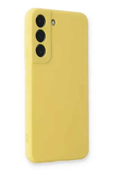 Newface Samsung Galaxy S23 Kılıf Nano içi Kadife Silikon - Sarı resmi