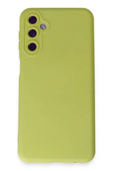 Newface Samsung Galaxy M14 5G Kılıf Nano içi Kadife Silikon - Sarı resmi