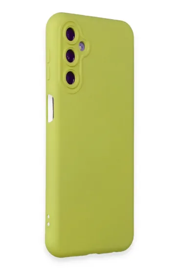 Newface Samsung Galaxy M14 5G Kılıf Nano içi Kadife Silikon - Sarı resmi