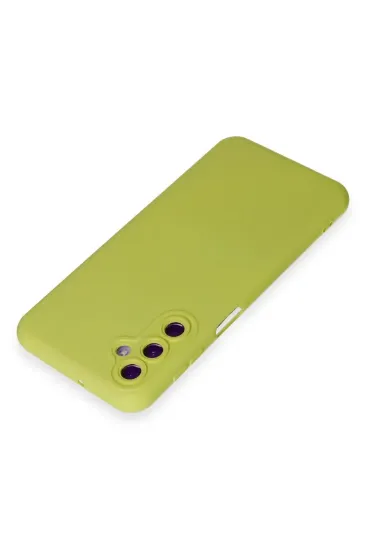 Newface Samsung Galaxy M14 5G Kılıf Nano içi Kadife Silikon - Sarı resmi