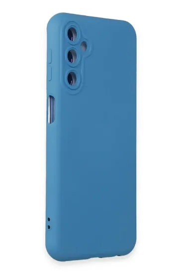 Newface Samsung Galaxy M14 5G Kılıf Nano içi Kadife Silikon - Mavi resmi