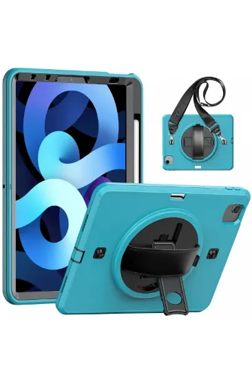 Newface iPad Pro 11 (2020) Kılıf Strap-C Otterbox Tablet Kapak - Mavi resmi