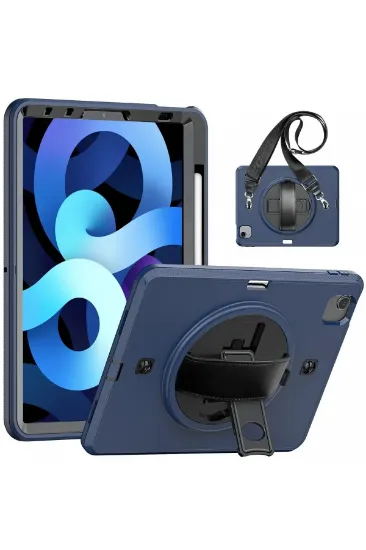 Newface iPad Pro 11 (2020) Kılıf Strap-C Otterbox Tablet Kapak - Lacivert resmi
