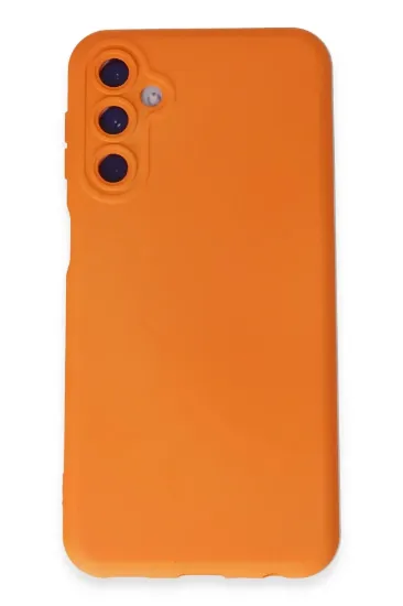 Newface Samsung Galaxy M14 5G Kılıf Nano içi Kadife Silikon - Turuncu resmi