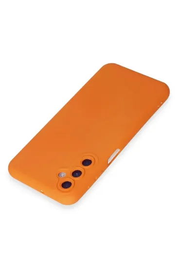 Newface Samsung Galaxy M14 5G Kılıf Nano içi Kadife Silikon - Turuncu resmi