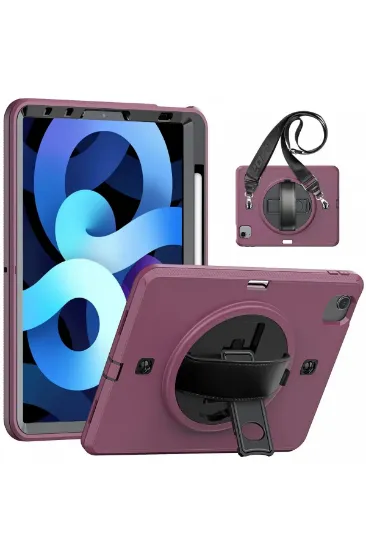Newface iPad Pro 11 (2020) Kılıf Strap-C Otterbox Tablet Kapak - Mürdüm resmi
