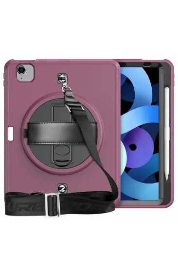 Newface iPad Pro 11 (2020) Kılıf Strap-C Otterbox Tablet Kapak - Mürdüm resmi