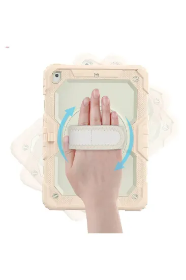 Newface iPad 10.2 (7.nesil) Kılıf Strap New Tablet Kapak - Pembe resmi