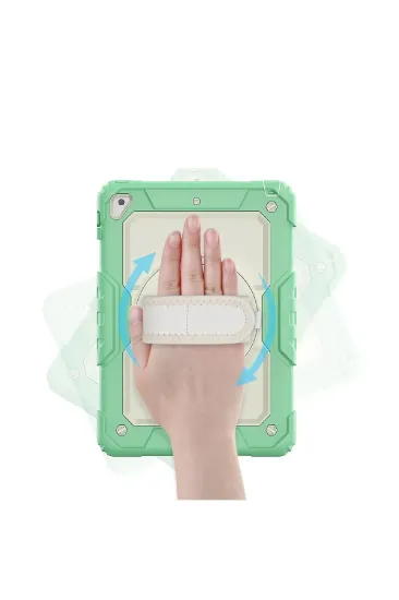 Newface iPad 5 Air 9.7 Kılıf Strap New Tablet Kapak - Yeşil resmi