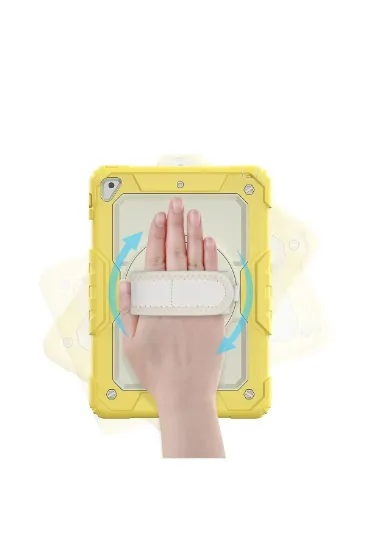 Newface iPad 5 Air 9.7 Kılıf Strap New Tablet Kapak - Sarı resmi