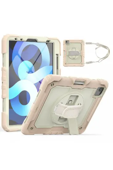 Newface iPad Pro 11 (2020) Kılıf Strap New Tablet Kapak - Pembe resmi