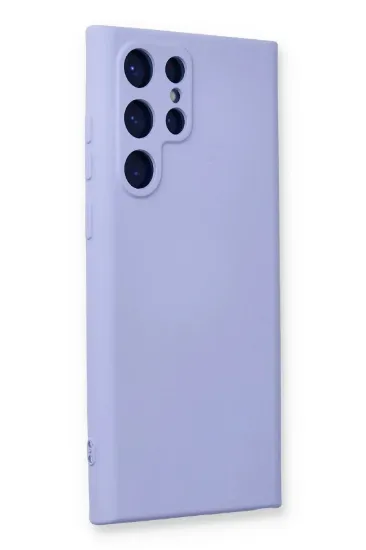 Newface Samsung Galaxy S23 Ultra Kılıf Nano içi Kadife Silikon - Lila resmi
