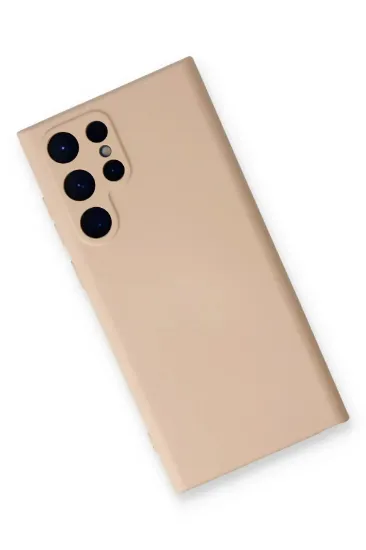 Newface Samsung Galaxy S23 Ultra Kılıf Nano içi Kadife Silikon - Pudra resmi