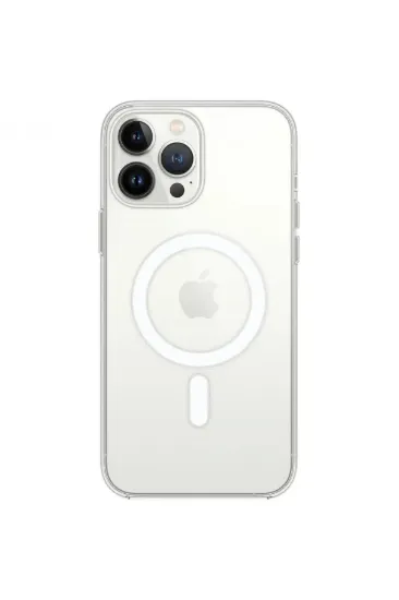 Newface iPhone 13 Pro Kılıf Magneticsafe Şeffaf Silikon - Şeffaf resmi