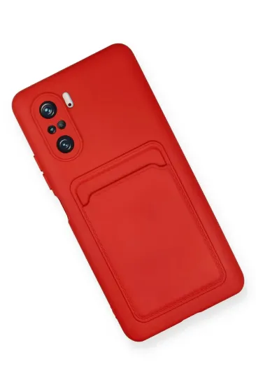 Newface Xiaomi Mi 11i Kılıf Kelvin Kartvizitli Silikon - Kırmızı resmi