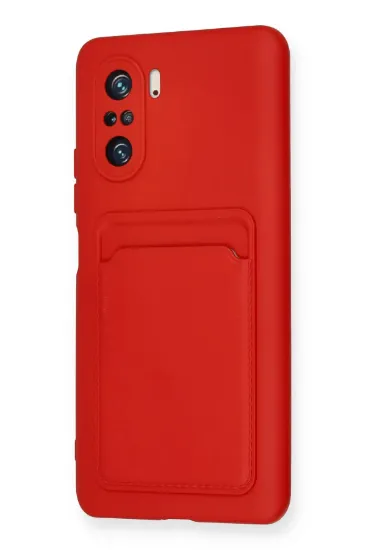 Newface Xiaomi Mi 11i Kılıf Kelvin Kartvizitli Silikon - Kırmızı resmi
