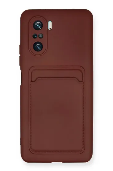 Newface Xiaomi Mi 11i Kılıf Kelvin Kartvizitli Silikon - Bordo resmi