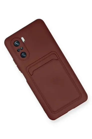 Newface Xiaomi Mi 11i Kılıf Kelvin Kartvizitli Silikon - Bordo resmi