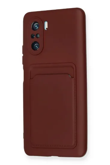 Newface Xiaomi Mi 11i Kılıf Kelvin Kartvizitli Silikon - Bordo resmi