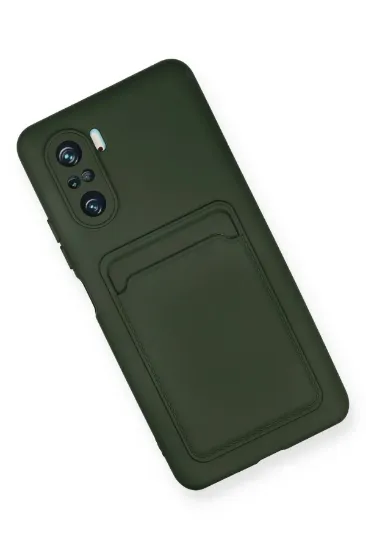 Newface Xiaomi Mi 11i Kılıf Kelvin Kartvizitli Silikon - Koyu Yeşil resmi