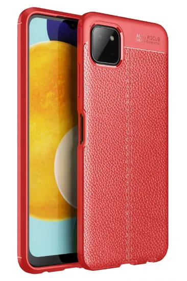 Newface Samsung Galaxy A22 Kılıf Auto Focus Kapak - Kırmızı resmi
