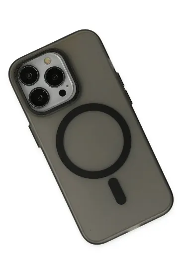 Newface iPhone 13 Pro Kılıf Lodos Magneticsafe Mat Kapak - Siyah resmi