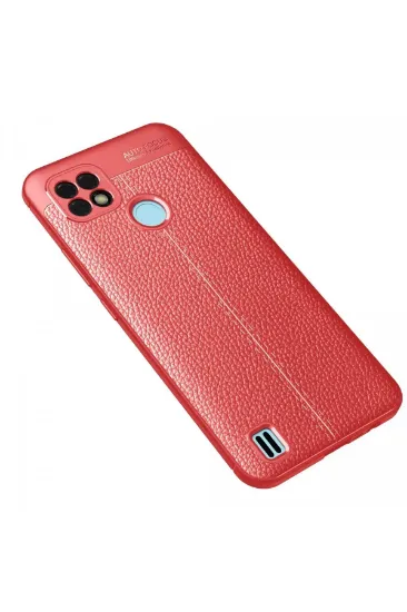 Newface Realme C25 Kılıf Auto Focus Kapak - Kırmızı resmi