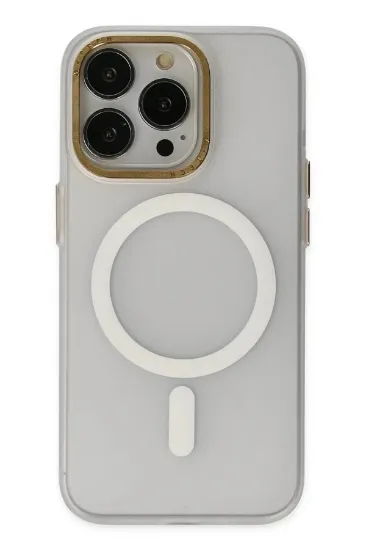 Newface iPhone 13 Pro Kılıf Lodos Magneticsafe Mat Kapak - Şeffaf resmi