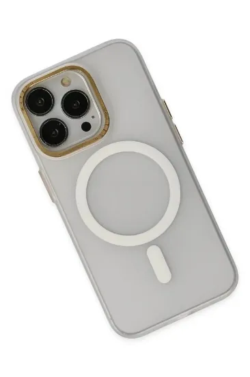 Newface iPhone 13 Pro Kılıf Lodos Magneticsafe Mat Kapak - Şeffaf resmi