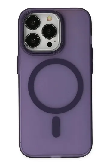 Newface iPhone 13 Pro Kılıf Lodos Magneticsafe Mat Kapak - Mor resmi