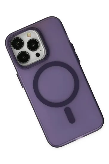 Newface iPhone 13 Pro Kılıf Lodos Magneticsafe Mat Kapak - Mor resmi