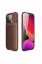 Newface iPhone 13 Pro Kılıf Auto Focus Karbon Kapak - Kahverengi resmi