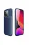 Newface iPhone 13 Pro Max Kılıf Auto Focus Karbon Kapak - Lacivert resmi