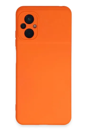Newface Xiaomi Poco M5 Kılıf Nano içi Kadife Silikon - Turuncu resmi
