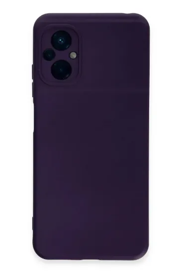 Newface Xiaomi Poco M5 Kılıf Nano içi Kadife Silikon - Mor resmi
