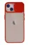 Newface iPhone 13 Kılıf Palm Buzlu Kamera Sürgülü Silikon - Kırmızı resmi