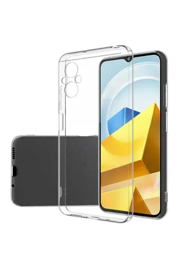 Newface Xiaomi Poco M5 Kılıf Lüx Şeffaf Silikon resmi