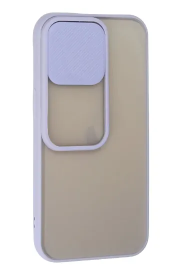 Newface iPhone 13 Pro Kılıf Palm Buzlu Kamera Sürgülü Silikon - Lila resmi
