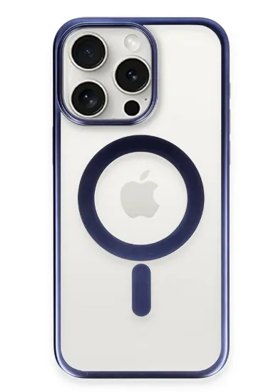 Newface iPhone 15 Pro Kılıf Erozi Magsafe Kapak - Lacivert resmi