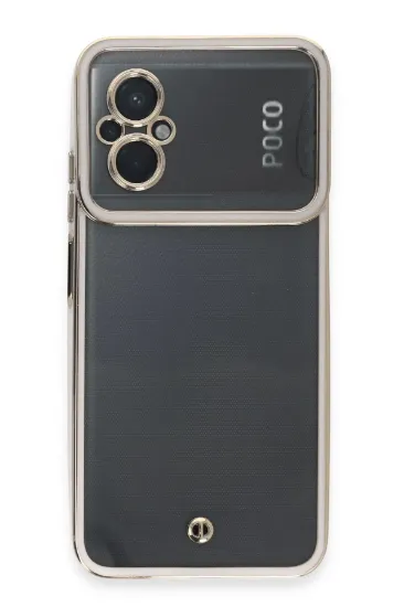 Newface Xiaomi Poco M5 Kılıf Liva Lens Silikon - Beyaz resmi