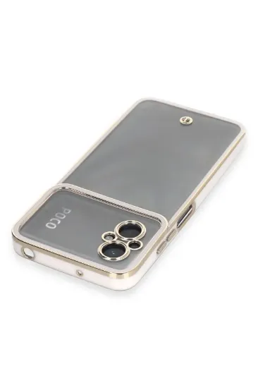 Newface Xiaomi Poco M5 Kılıf Liva Lens Silikon - Beyaz resmi